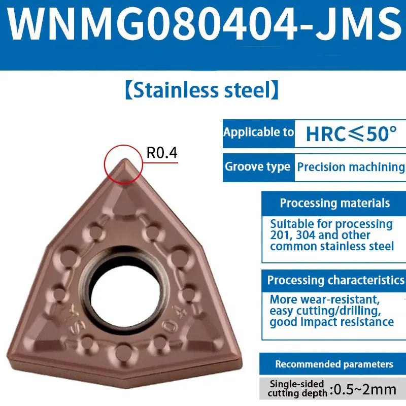 72-WNMG080404/08 Peach-shaped external turning tool head Shandong Denso Pricision Tools Co.,Ltd.